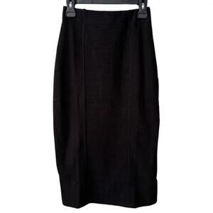 Band of the Free Renee Black Ribbed Pencil Skirt Sz S